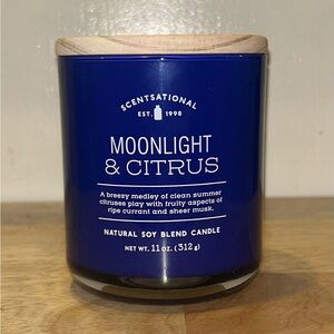 Scentsational Moonlight And Citrus Natural Soy Wax Blend Scented Candle NWTS